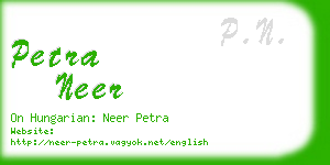 petra neer business card